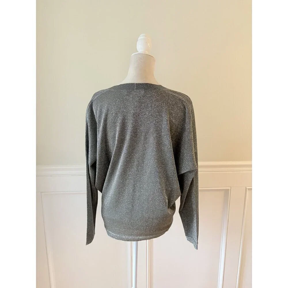 Fabiana Filippi Green Metallic Cardigan 6 Small